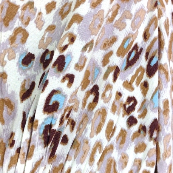 ❤️Bundle Only❤️ STYLE RACK LA Cream W/Brown Tan & Baby-Blue Leopard Print Dress - Picture 7 of 13